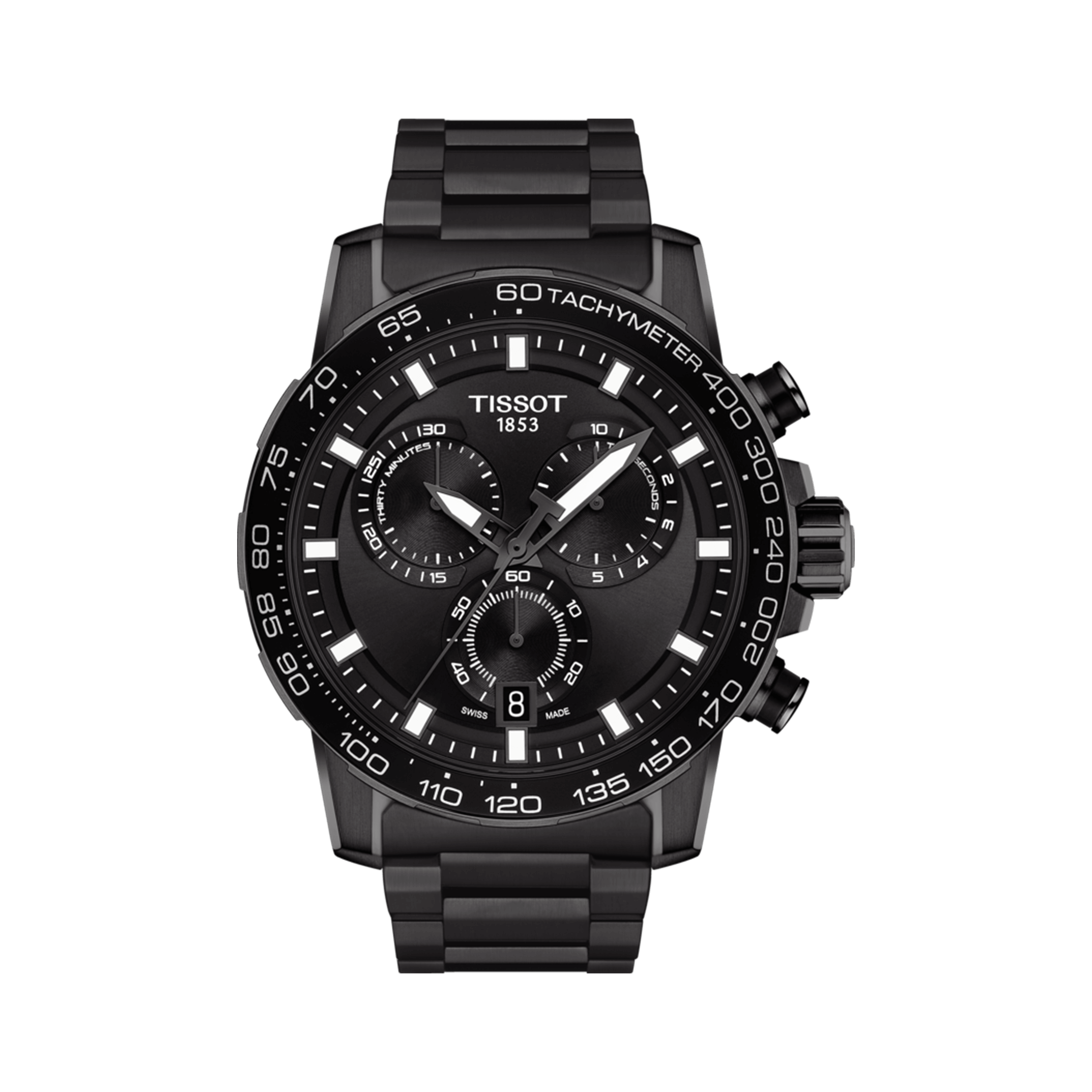 Tissot T-Sport Men's 45.50mm Black and Steel Quartz Chronograph Watch T125.617.33.051.00