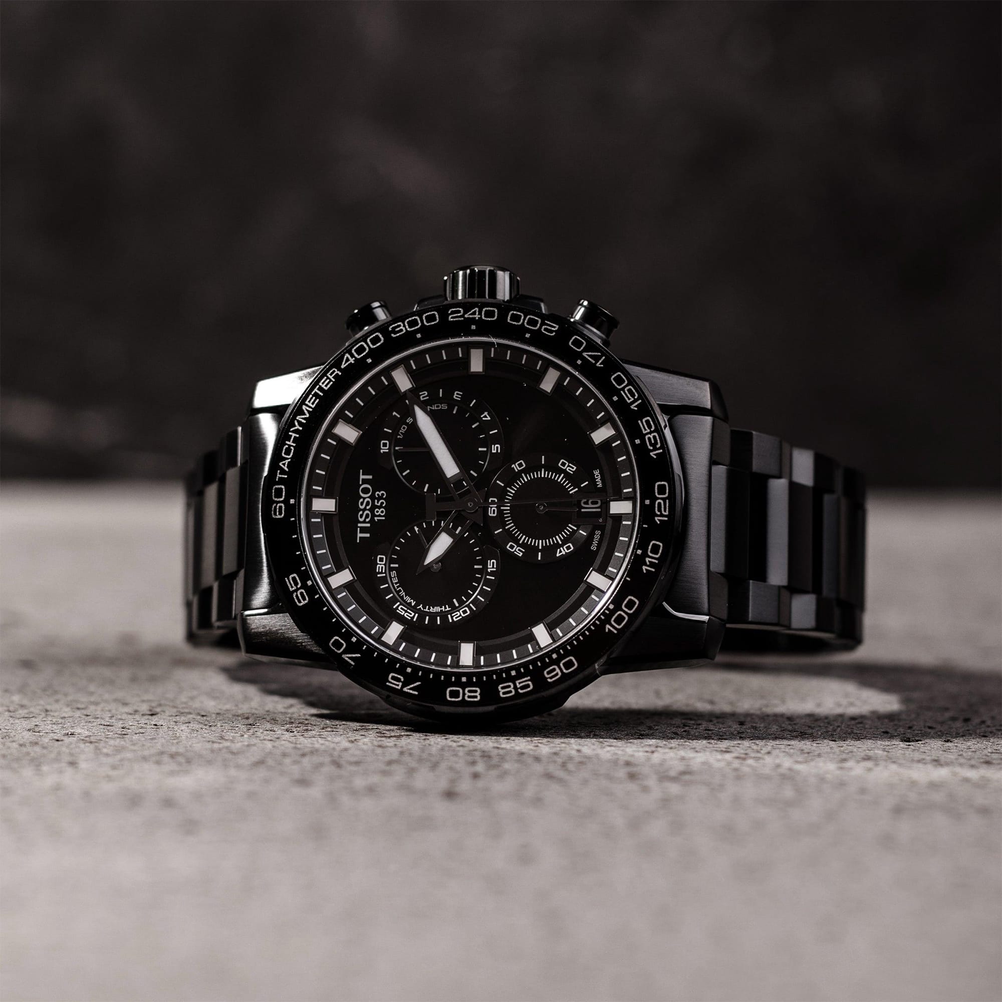 Tissot T-Sport Men's 45.50mm Black and Steel Quartz Chronograph Watch T125.617.33.051.00