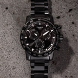 Tissot T-Sport Men's 45.50mm Black and Steel Quartz Chronograph Watch T125.617.33.051.00