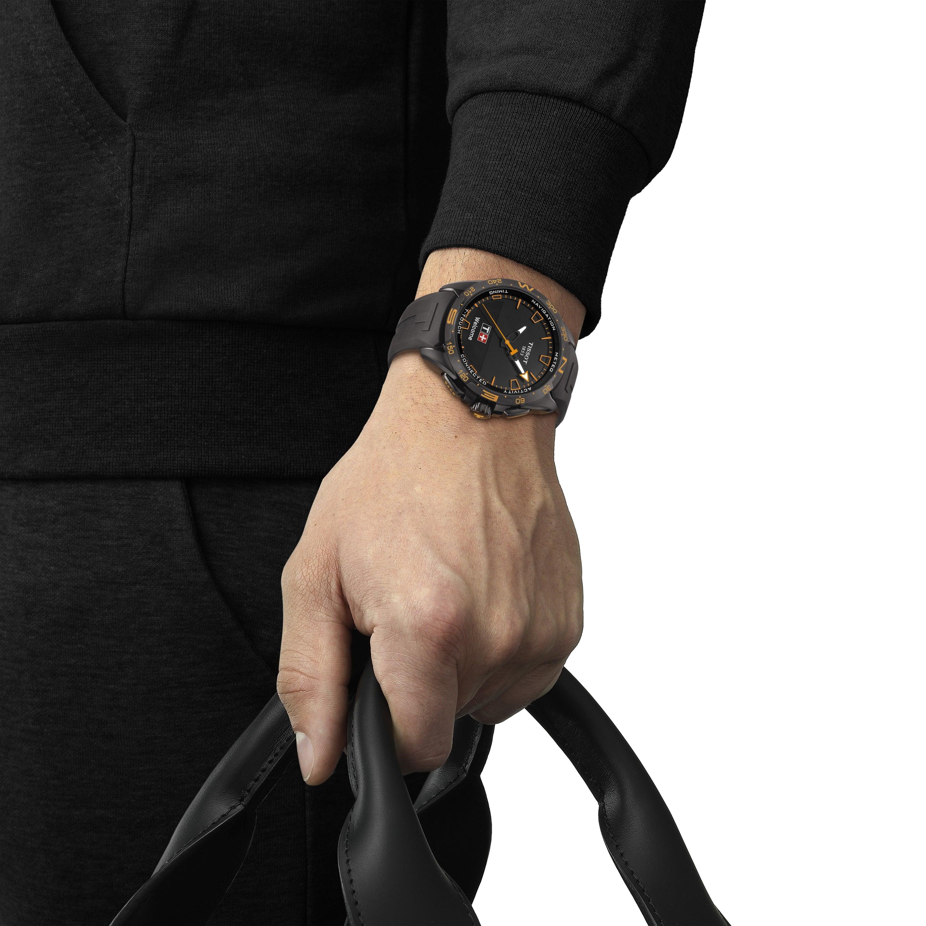 Tissot T-Sport Men's 47.50mm Black Titanium Solar Watch T121.420.47.051.04