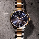 Tissot T-Sport XL Men's 45mm Stainless Steel & Yellow IP Quartz Chronograph Watch T116.617.22.041.00