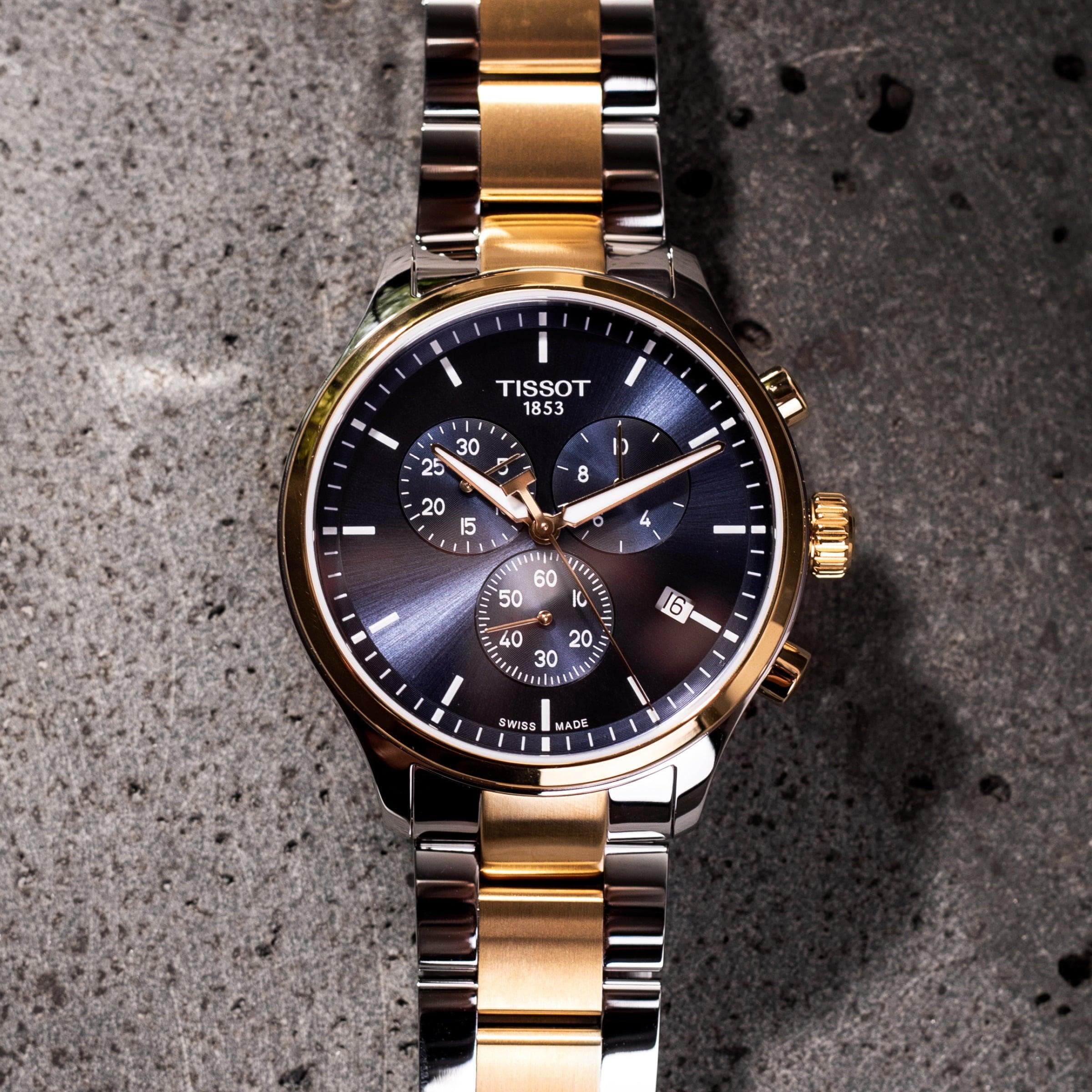 Tissot T-Sport XL Men's 45mm Stainless Steel & Yellow IP Quartz Chronograph Watch T116.617.22.041.00