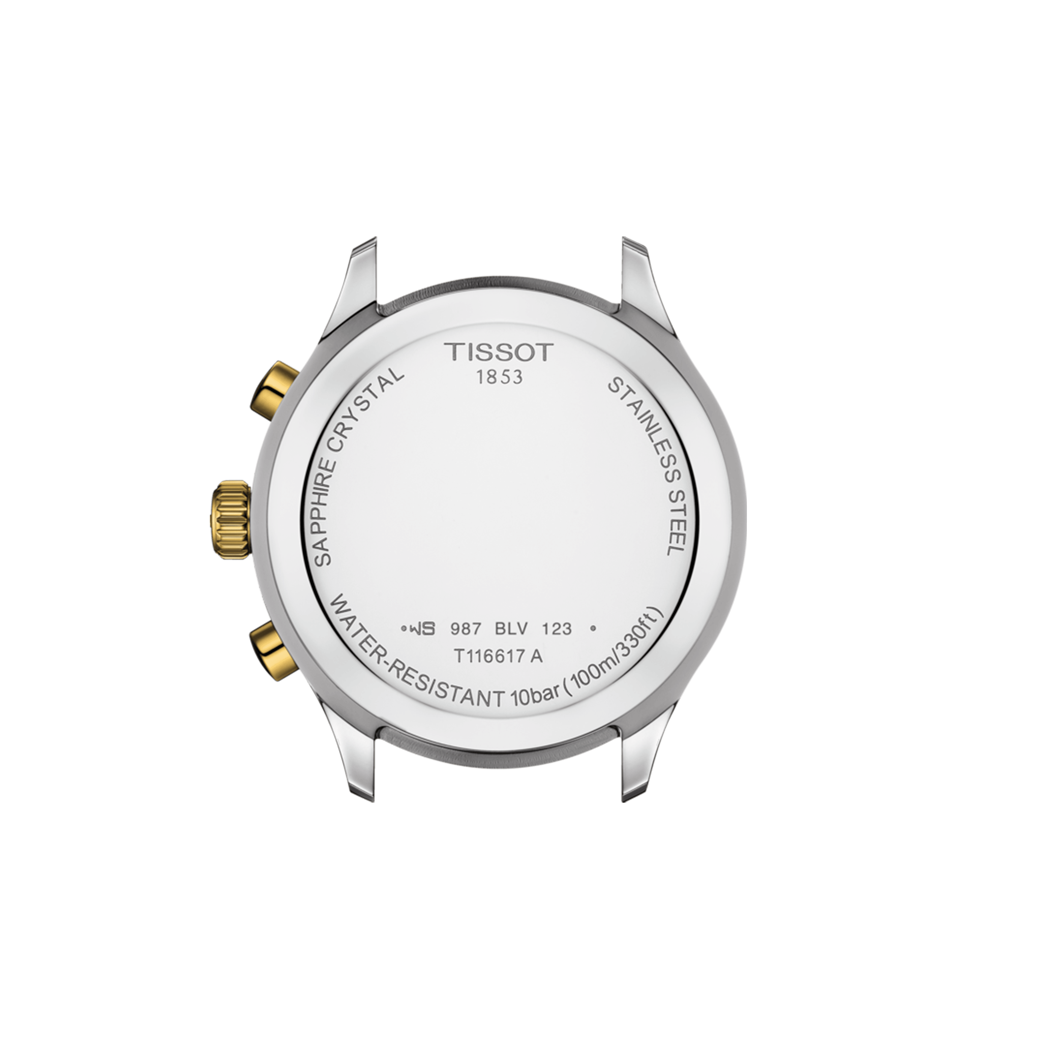 Tissot T-Sport XL Men's 45mm Stainless Steel & Yellow IP Quartz Chronograph Watch T116.617.22.041.00