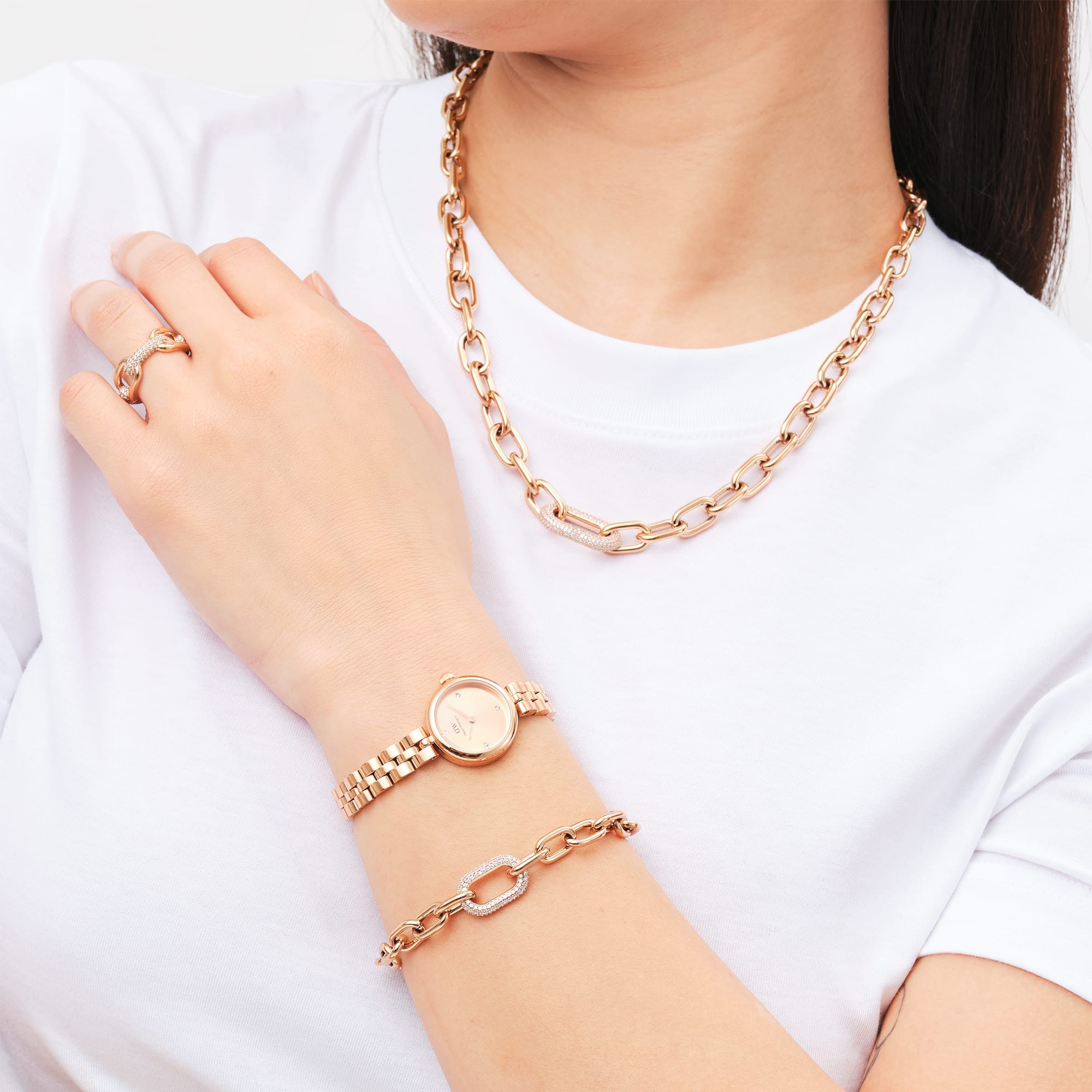 Daniel Wellington Elan Jewellery Watch 22 RG Unitone Watch