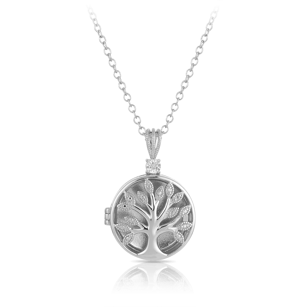 Tree Locket Pendant in Sterling Silver - Wallace Bishop