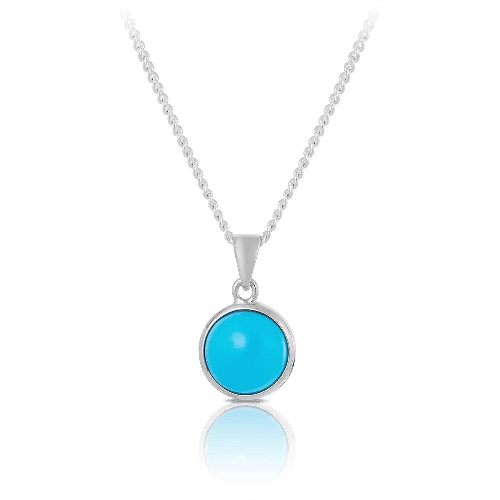 Turquoise Pendant in Sterling Silver - Wallace Bishop