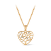 TW 0.0090 Heart Tree Diamond Pendant in 9ct Yellow Gold - Wallace Bishop
