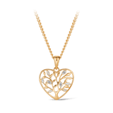 TW 0.0090 Diamond Tree of Life Pendant in 9ct Yellow Gold