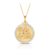 TW 0.250 Medallion Pendant Necklace in 9ct Yellow Gold