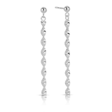 Twist Drop Earrings in Sterling Silver - Wallace Bishop