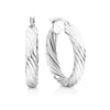 Twist Hoop Earrings in Sterling Silver - Wallace Bishop