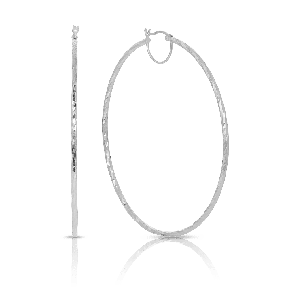 Twist Hoop Earrings in Sterling Silver - Wallace Bishop