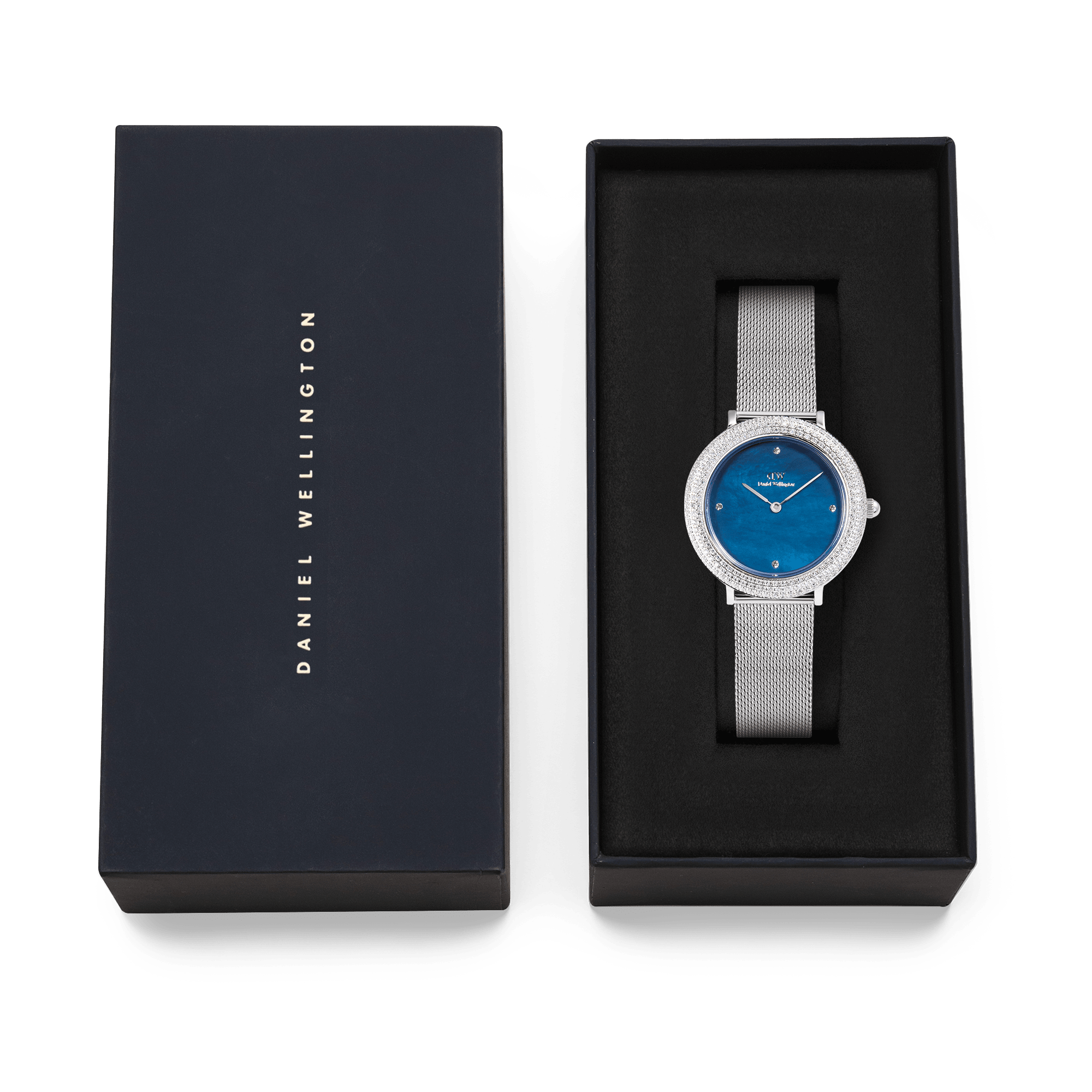 Daniel Wellington Crystalline Bezel Sterling Blue Watch