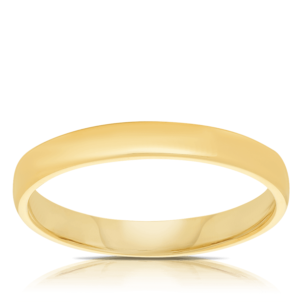 Wedding Band in 9ct Yellow Gold