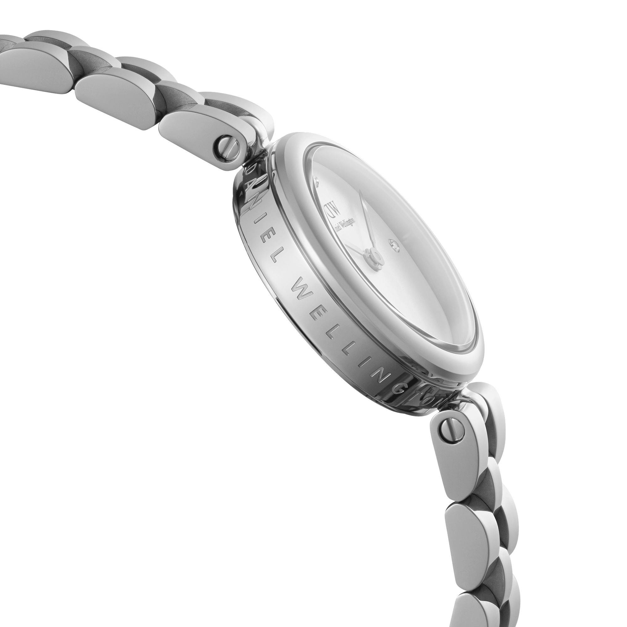 Side Profile of a Silver Daniel Wellington Watch