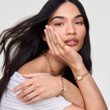 Daniel Wellington Quadro Mini Arch 3-link White Sunray Rose Gold