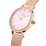 Daniel Wellington Watch with a Gold Mesh Band and Rose Gold Case