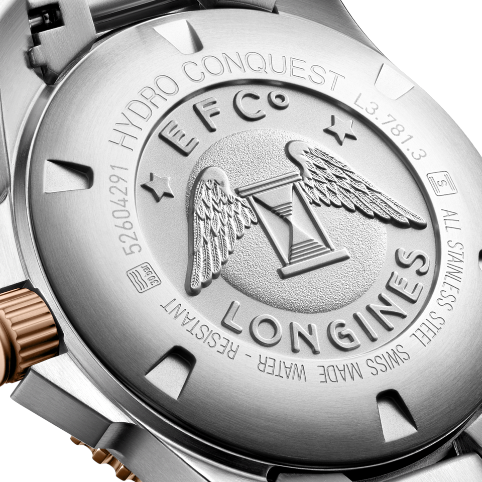 Longines Stainless Steel & Rose IP Hydro Conquest Men's 41mm Diver Automatic Watch L3.781.3.58.7