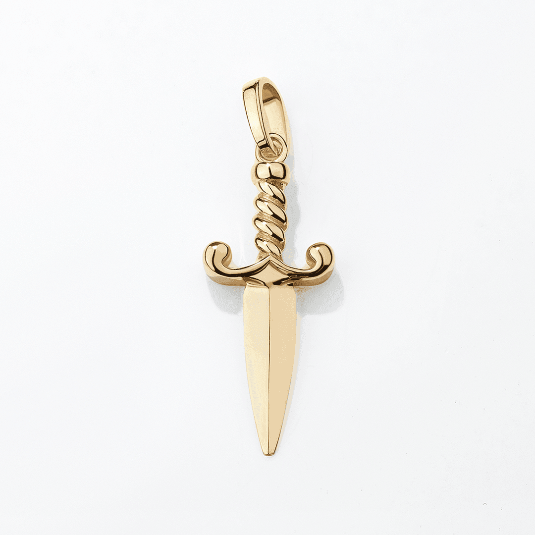 Dagger Pendant in 9ct Yellow Gold