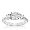 0.50ct TW Diamond Trilogy Engagement Ring in 9ct White Gold - Wallace Bishop