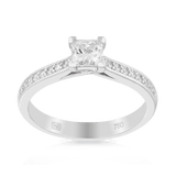 Princess Cut Diamond Solitaire Engagement Ring in 18ct White Gold - Wallace Bishop
