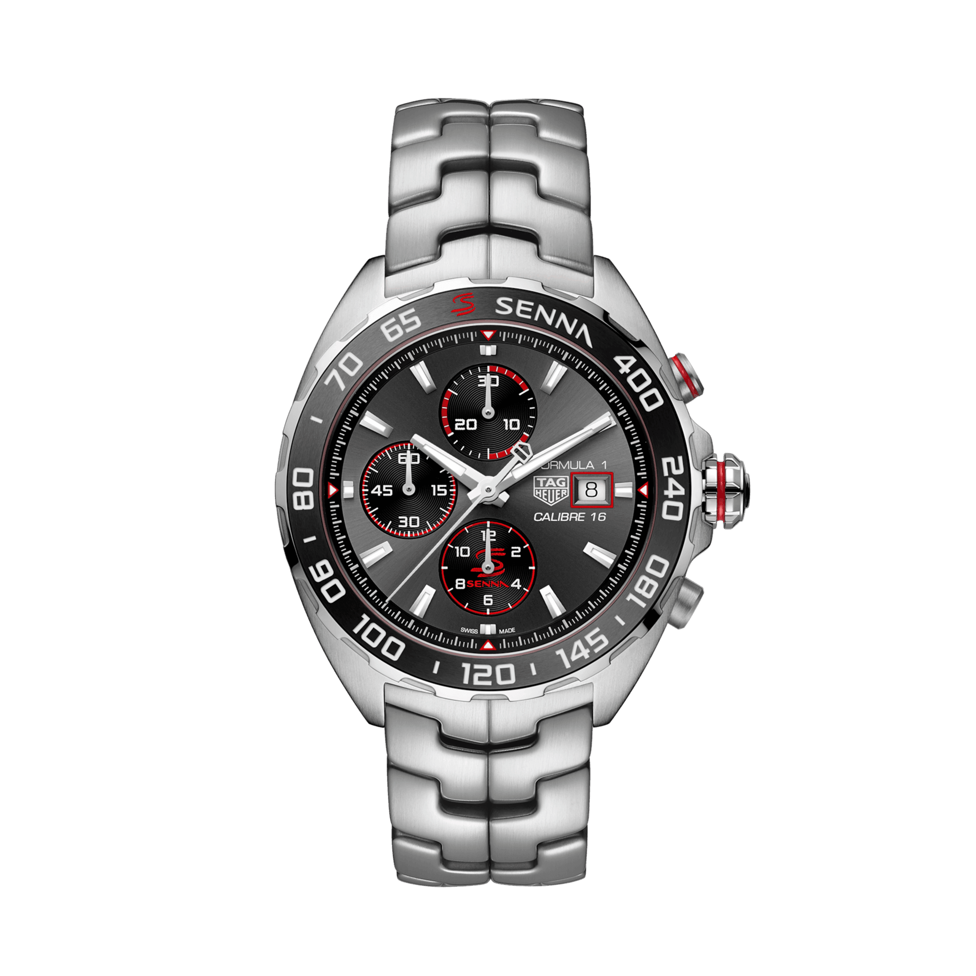 TAG Heuer Formula 1 X SENNA Special Edition Men's 44mm Stainless Steel Cal.16 Automatic Chronograph Watch CAZ201D.BA0633 - Wallace Bishop