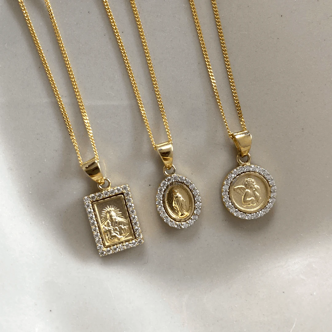 Gold Cubic Zirconia Pendants