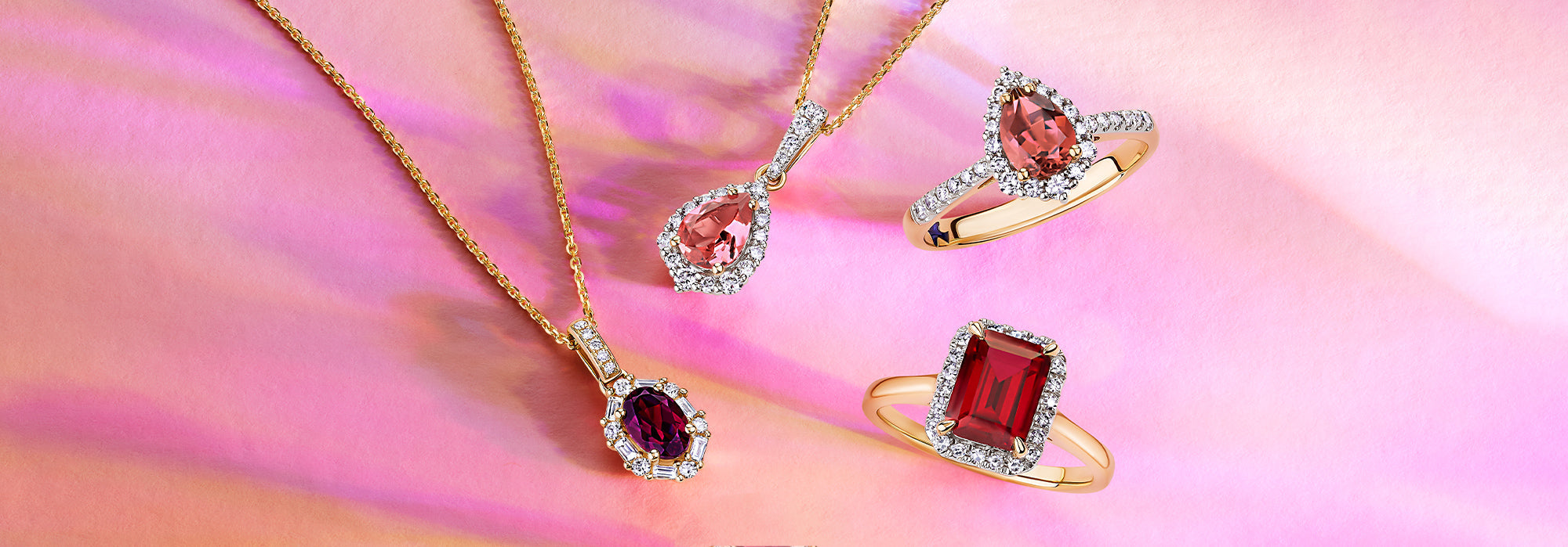 Red and Pink Gemstone Jewellery