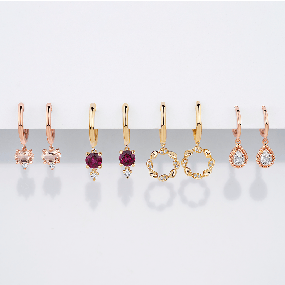 Colour & Diamond Drop Earrings - Wallace Bishop