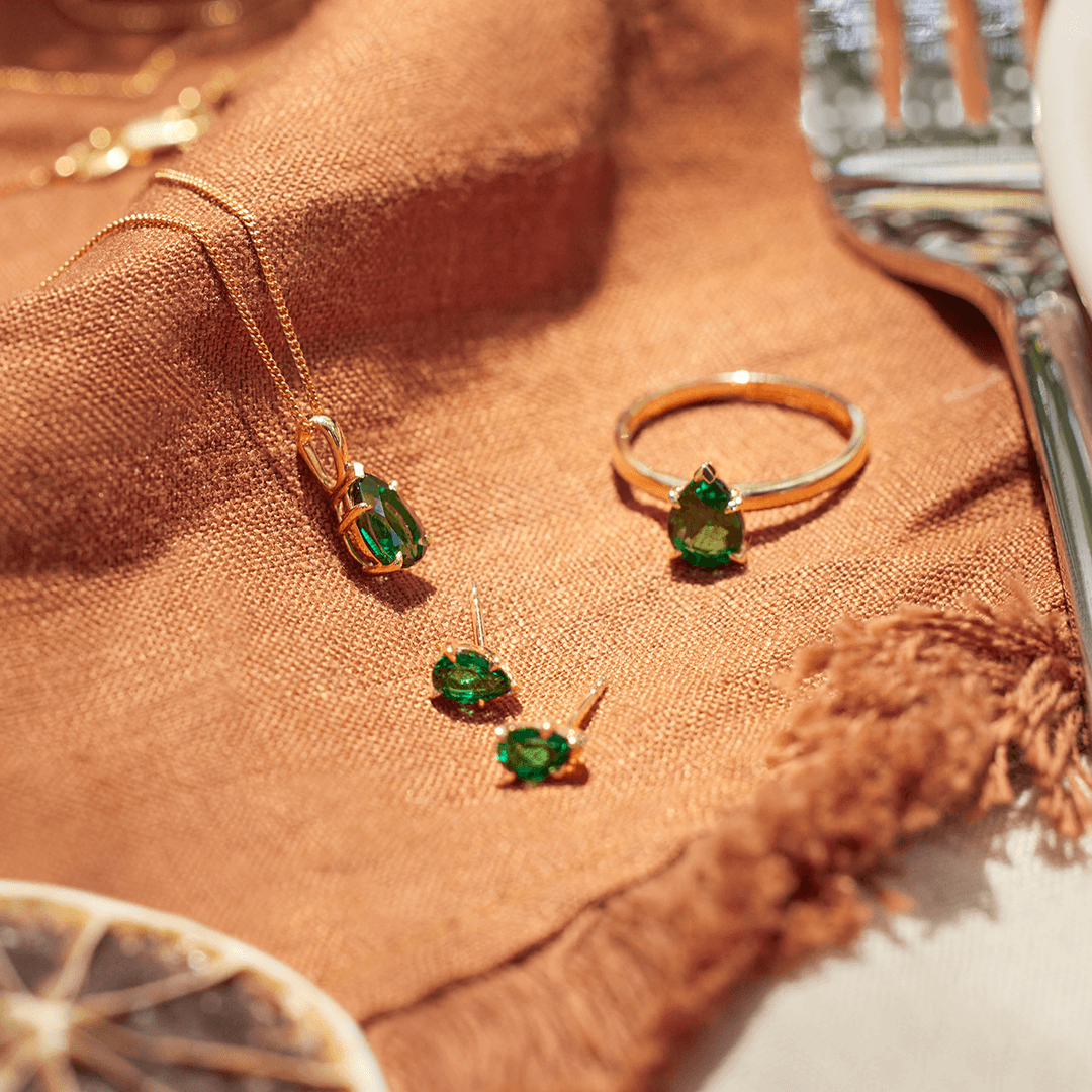 Created Emerald in 9ct Gold - Wallace Bishop