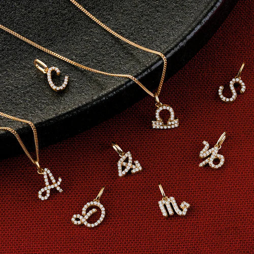 Diamond Initial and Zodiac Pendants - Wallace Bishop