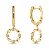0.06ct TW Diamond Twist Earrings in 9ct Yellow Gold - Wallace Bishop