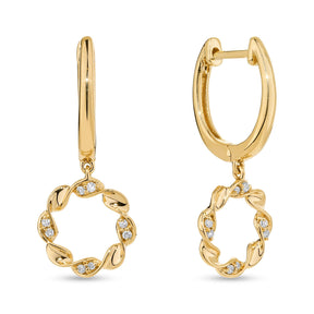 0.06ct TW Diamond Twist Earrings in 9ct Yellow Gold - Wallace Bishop