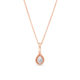 0.08ct TW Diamond Drop Pendant in 9ct Rose Gold