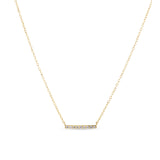 0.090ct TDW Diamond Bar Necklace in 9ct Yellow Gold