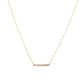 0.090ct TDW Diamond Bar Necklace in 9ct Yellow Gold - Wallace Bishop