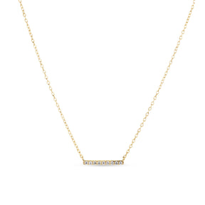 0.090ct TDW Diamond Bar Necklace in 9ct Yellow Gold - Wallace Bishop