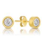 0.10ct TW Diamond Stud Earrings in 9ct Yellow Gold