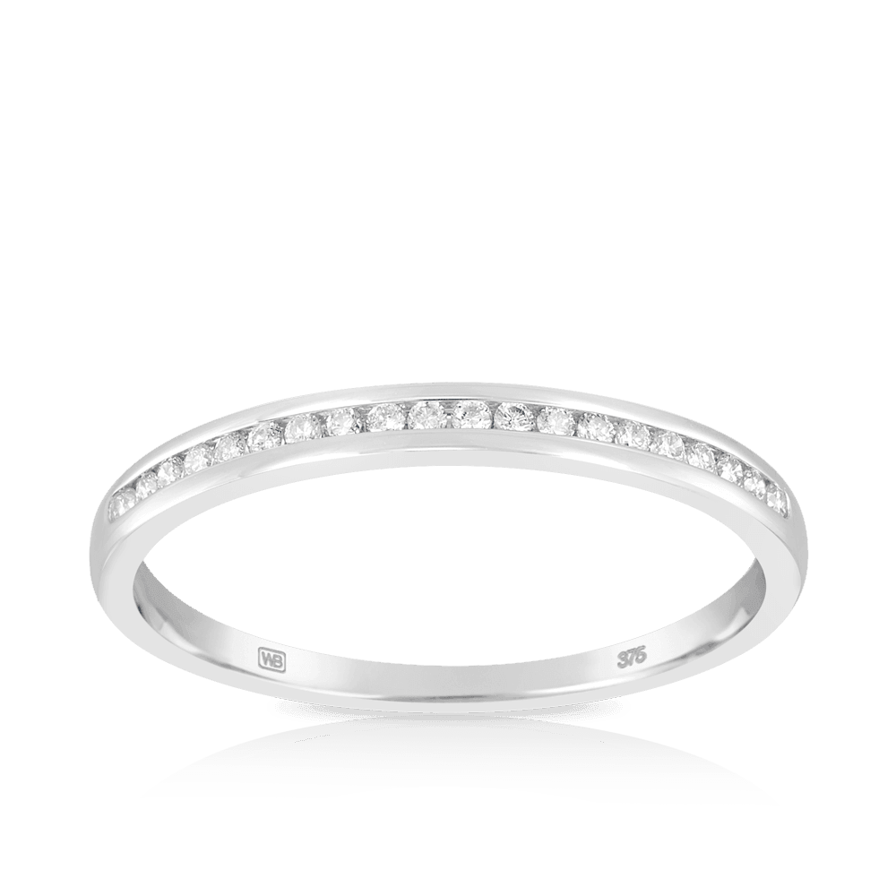 0.10ct TW Diamond Wedding & Anniversary Band in 9ct White Gold
