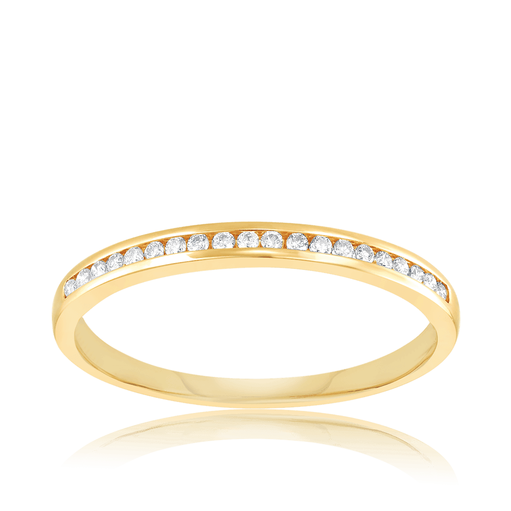 0.10ct TW Diamond Wedding & Anniversary Band in 9ct Yellow Gold
