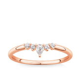 0.1480ct TW Diamond Contour Band in 9ct Rose Gold - Wallace Bishop