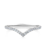 0.15ct TW Diamond Chevron Ring in 9ct White Gold