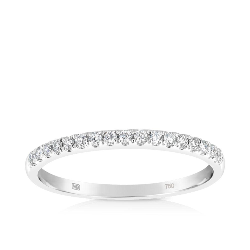 0.15ct TW Diamond Wedding & Anniversary Band in 18ct White Gold