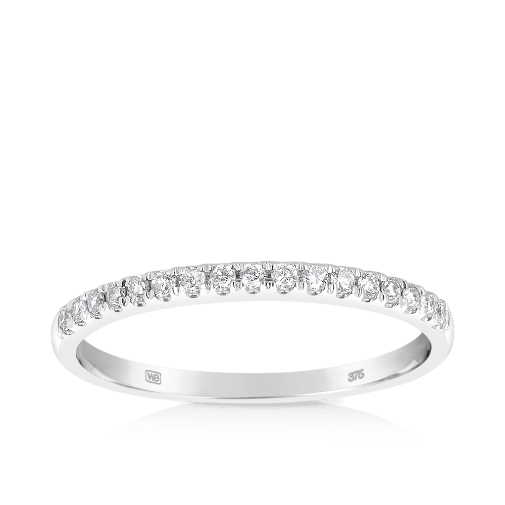 0.15ct TW Diamond Wedding & Anniversary Band in 9ct White Gold