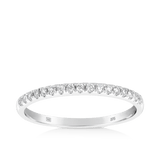 0.15ct TW Diamond Wedding & Anniversary Band in 9ct White Gold