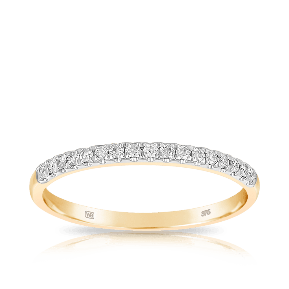 0.15ct TW Diamond Wedding & Anniversary Band in 9ct Yellow Gold