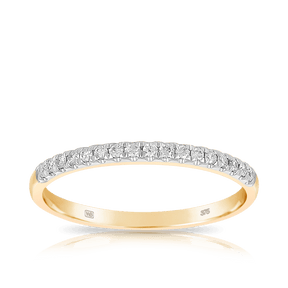 0.15ct TW Diamond Wedding & Anniversary Band in 9ct Yellow Gold - Wallace Bishop