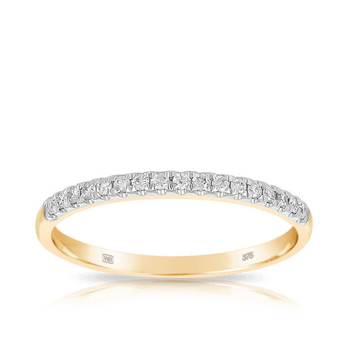 0.20ct Diamond Wedding Ring In 9ct Yellow Gold