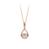 0.15ct TW Twist Dancing Diamond Pendant in 9ct Rose Gold - Wallace Bishop