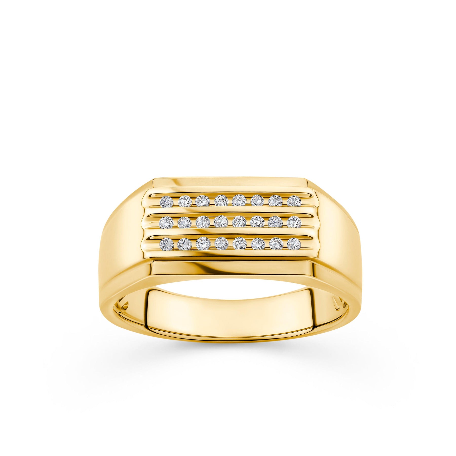 0.168ct TDW Men's 0.17ct TW Diamond Band in 9ct Yellow Gold - Wallace Bishop